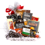 For the BBQ chef our grilling basket is loaded with gourmet relish, BBQ sauce, McGarrigle's mustard along with a burger spice mix and meat rub.  There's also snacks to enjoy while doing the BBQing such as delectable chocolates, peanut brittle, truffles, pretzels and chocolate covered almonds too!