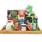 Our classic Easter breakfast tray is loaded with pancake mix, maple syrup, honey, jam, coffee and tea along with chocolates, cookies, nuts and sweet treats.