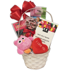 Make your littlest one's Valentine's Day extra special with our adorable Valentine's gift basket filled with yummy sweet treats, a mini plush animal and an activity book. It's the perfect way to create a lasting Valentine's memory for your little one.