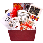 Show your love with all the tasty treats loaded in this one.  There's biscuits, chocolates, pretzels, Laid Back snacks, truffles and jelly beans too! 